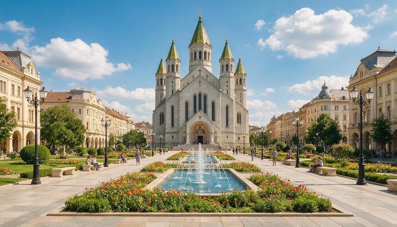Timisoara Victory Square - filming location in Romania