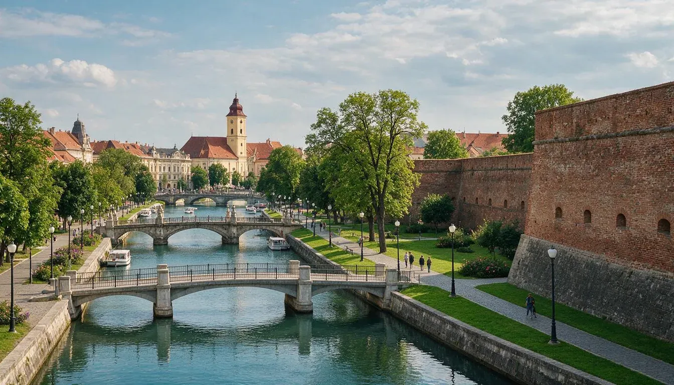 Bega canal and Theresia Bastion, Timișoara - filming location in Romania